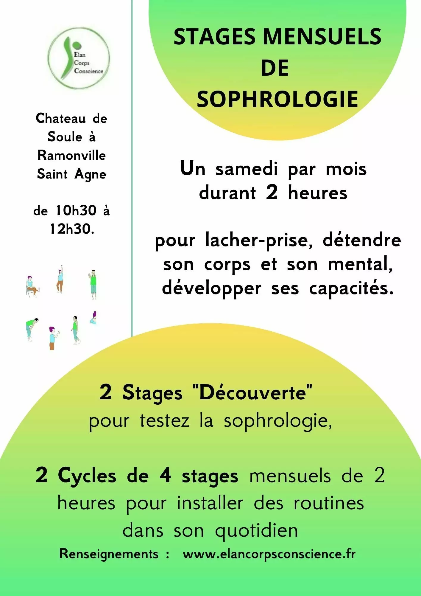 Rassemblements-Stages mensuels de Sophrologie