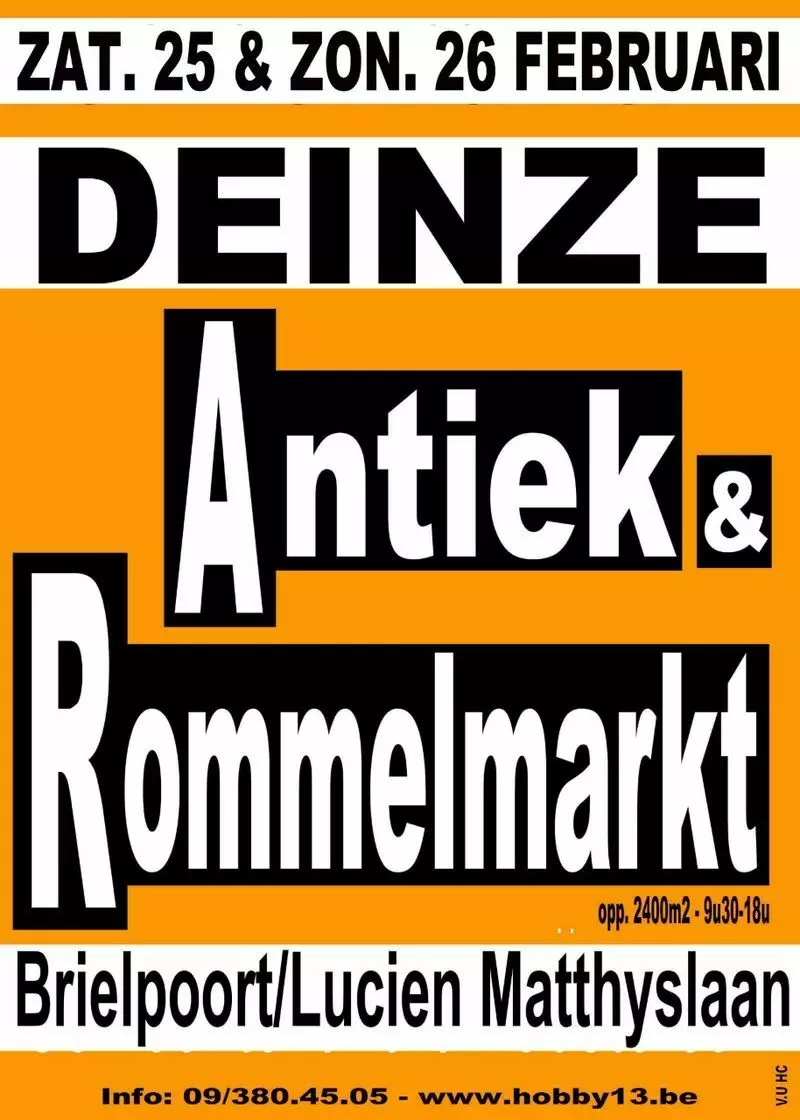 Brocantes Puces Vide-greniers-Anti'ek & Rommelmarkt te Deinze