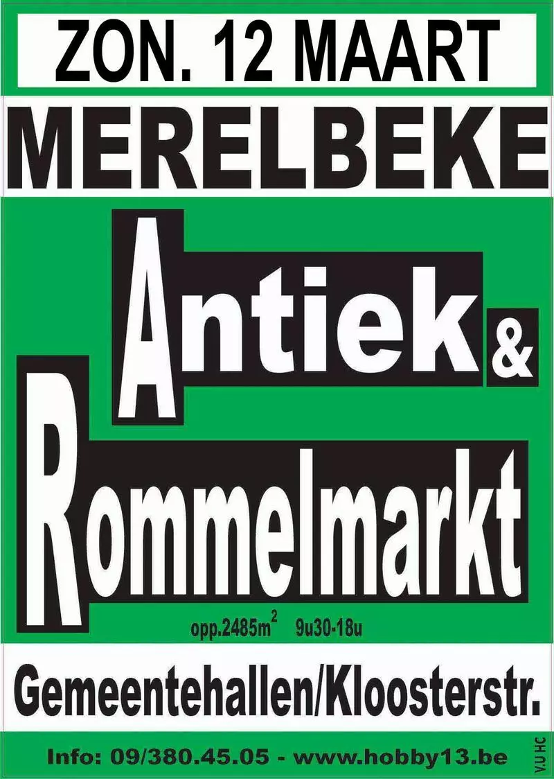 Brocantes Puces Vide-greniers-Antiek & Rommelmarkt te Merelbeke