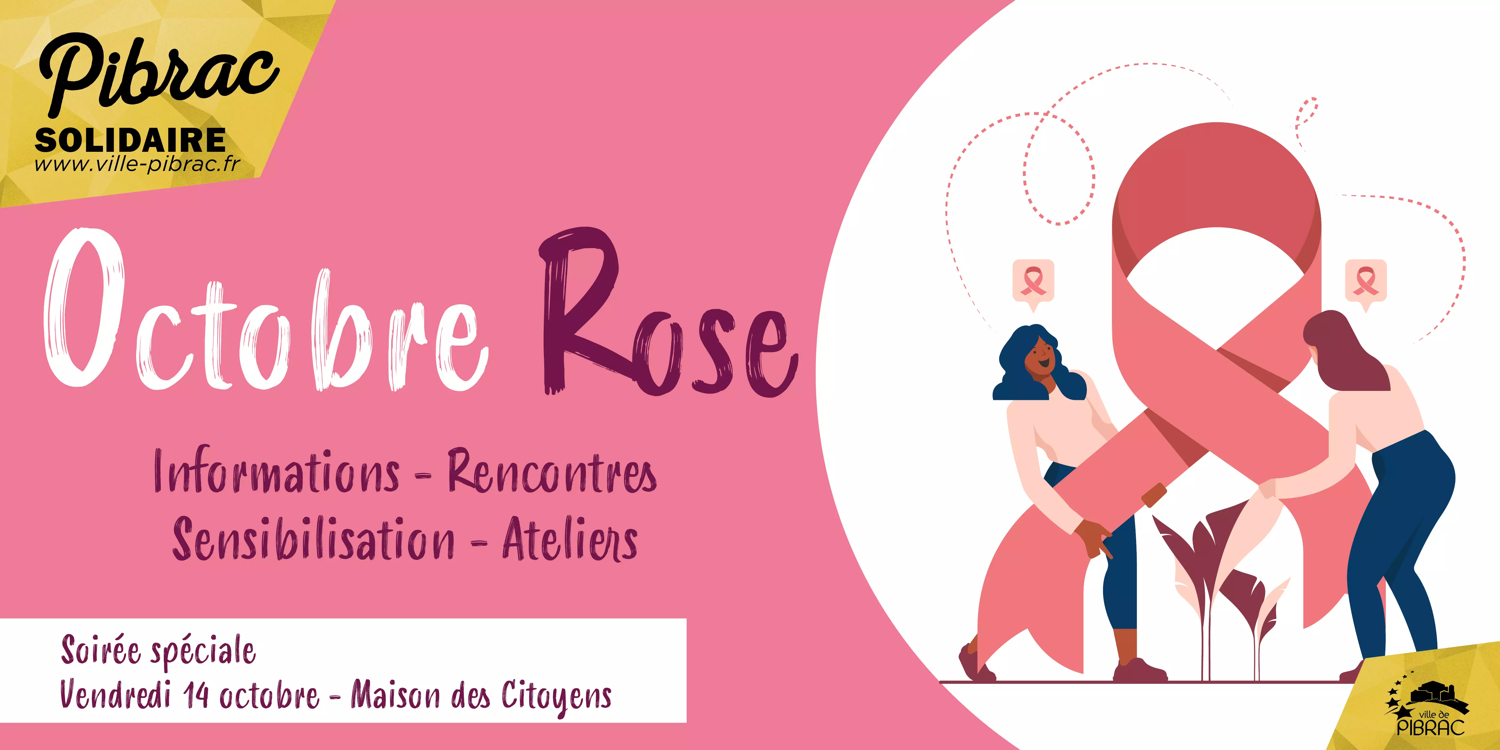 Rassemblements-Octobre Rose à Pibrac - Du 1er au 28 ocotbre