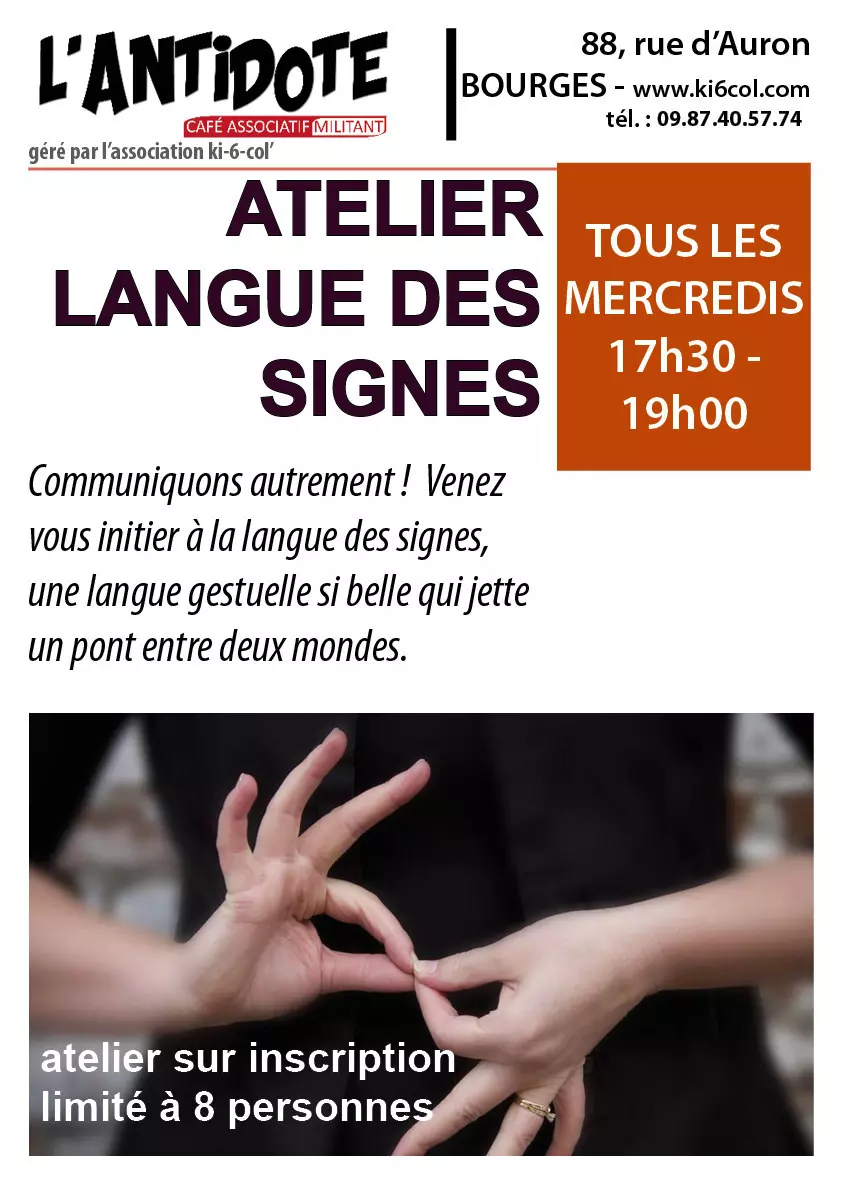 Rassemblements-atelier de langue des signes
