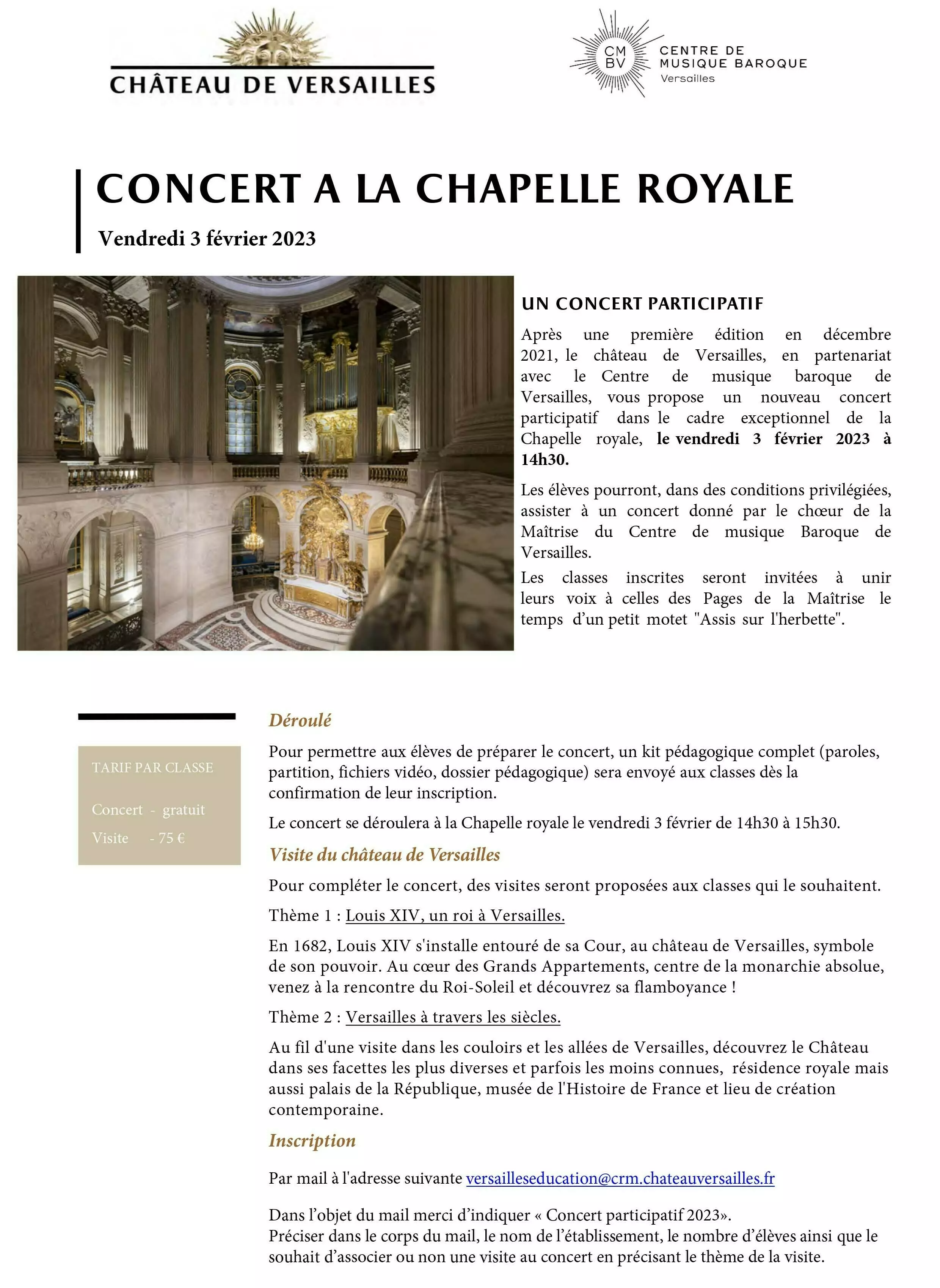 Concerts-Crédits : Château de Versailles