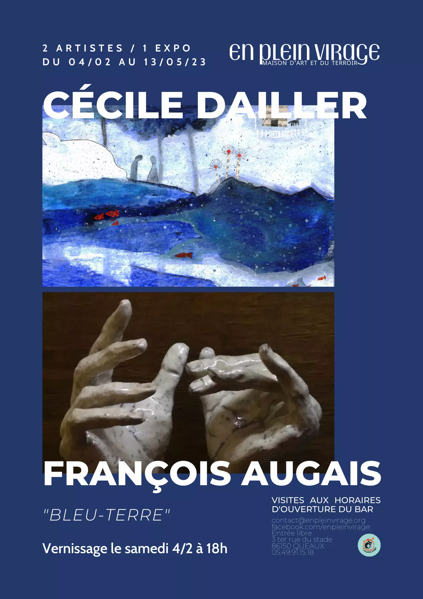 Expositions Cultures Arts-Exposition "Bleu-Terre" / Cécile Dailler & François Augais