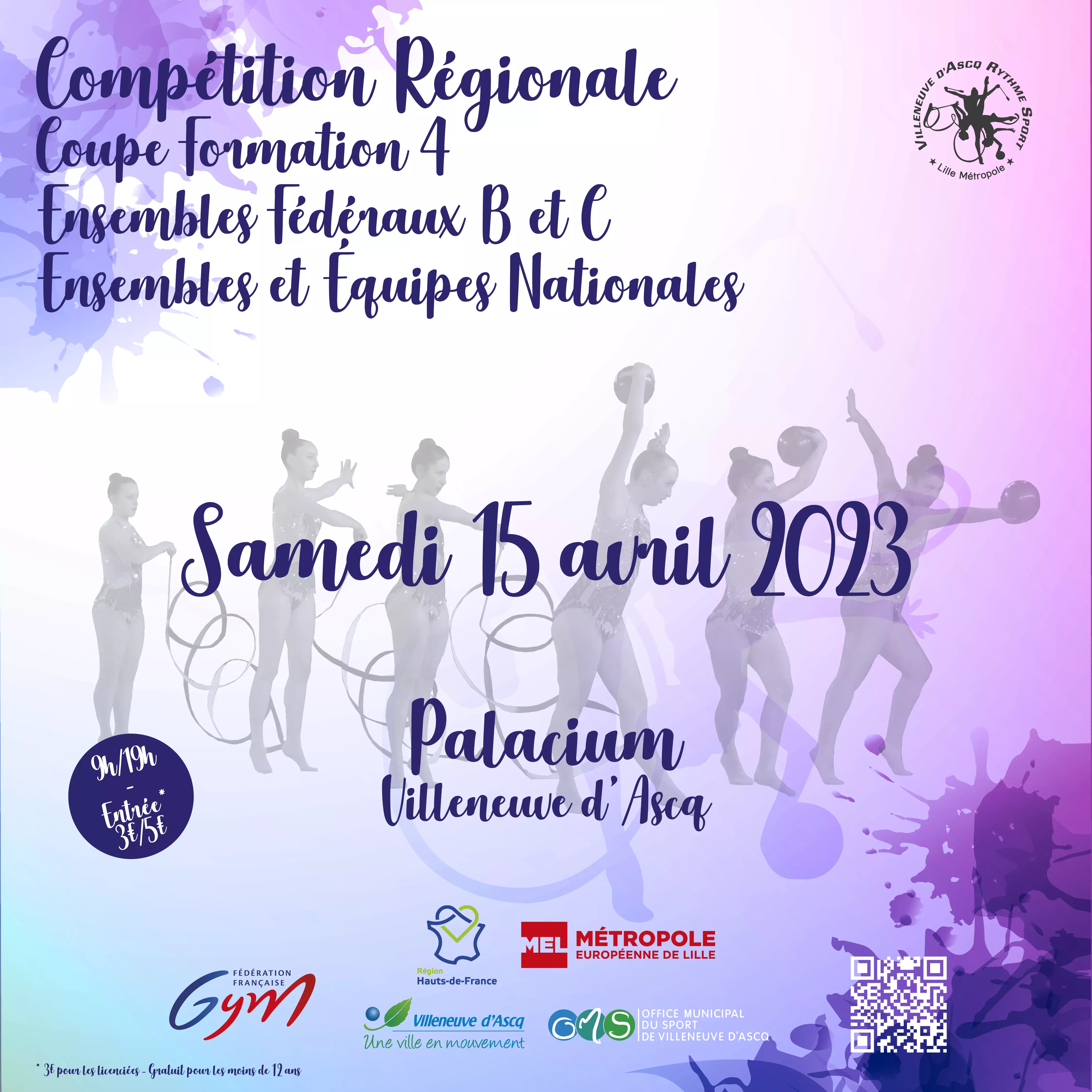 Compétitions Evènements Sportifs-Gymnastique : compétition régionale Ensembles fédéraux et équipes nationales