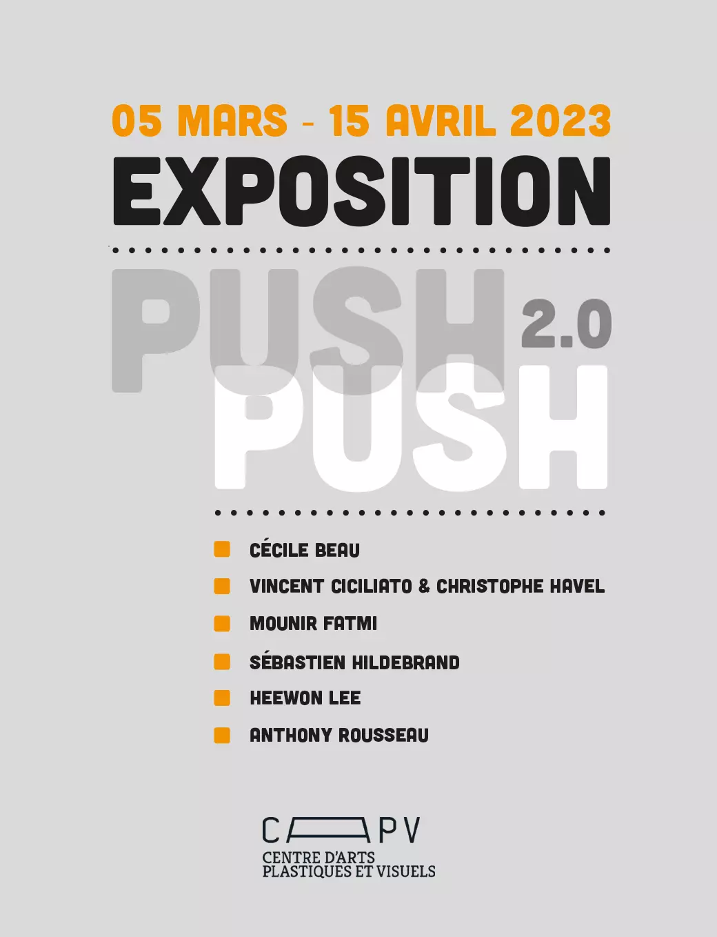 Rassemblements-Exposition collective PUSH 2.0