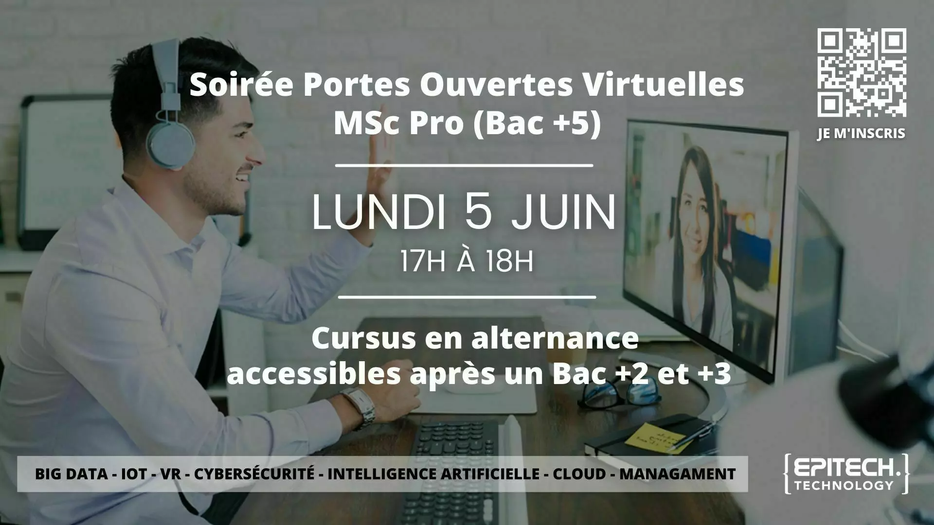 Rassemblements-Soirée Portes Ouvertes Virtuelles Epitech Rennes - Programmes MSc Pro en alternance