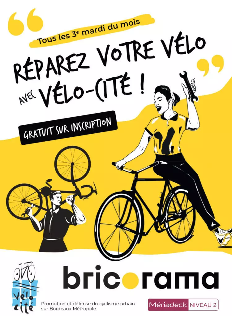 Rassemblements-Ateliers de réparation vélo participatifs à Mériadeck